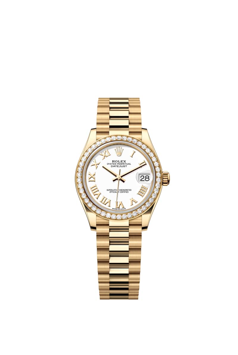 ROLEX 데이트저스트 31 278288RBR White 다이얼 18캐럿 옐로우 Gold