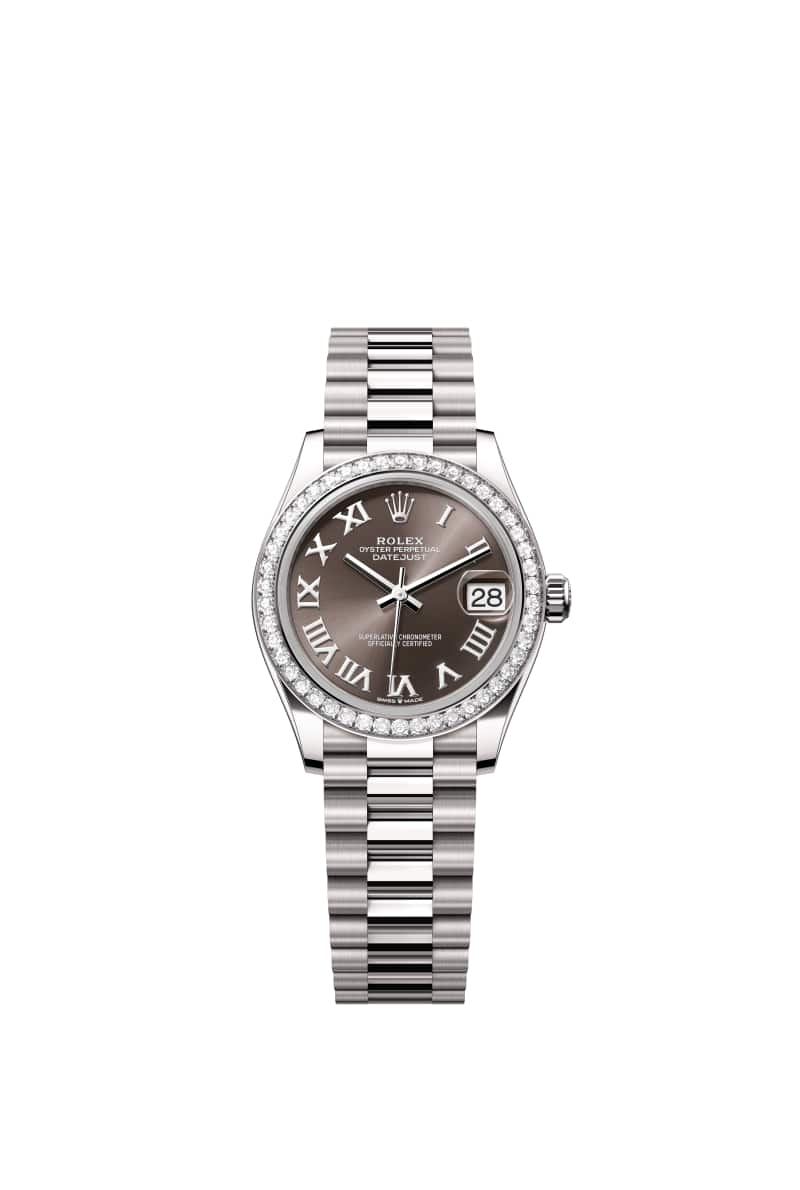 ROLEX 데이트저스트 31 278289RBR 다크 그레이 다이얼 18캐럿 White Gold