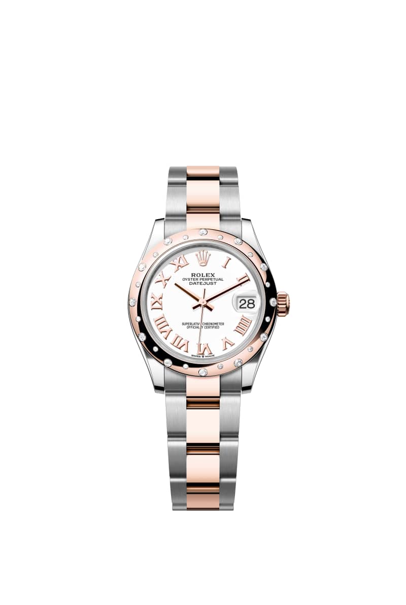 ROLEX 데이트저스트 31 278341RBR White 다이얼 오이스터스틸과 에버로즈 Gold