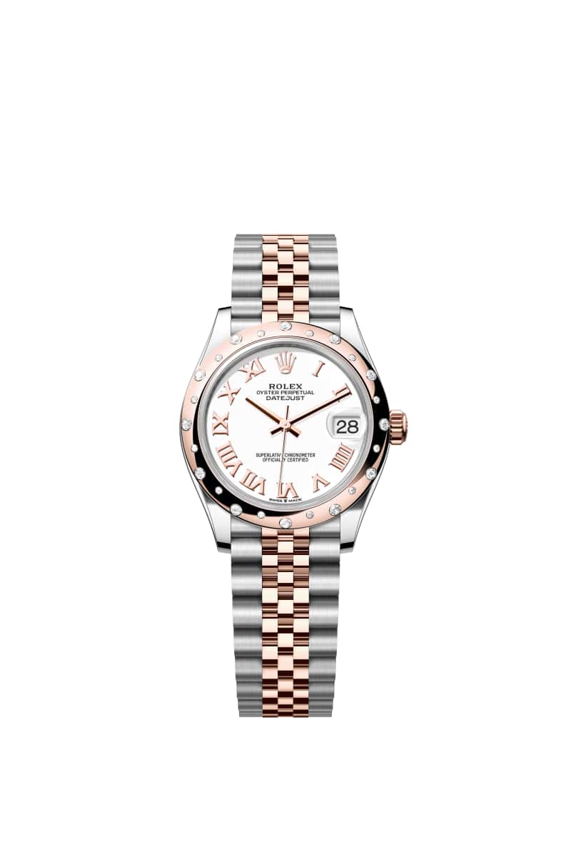 ROLEX 데이트저스트 31 278341RBR White 다이얼 오이스터스틸과 에버로즈 Gold