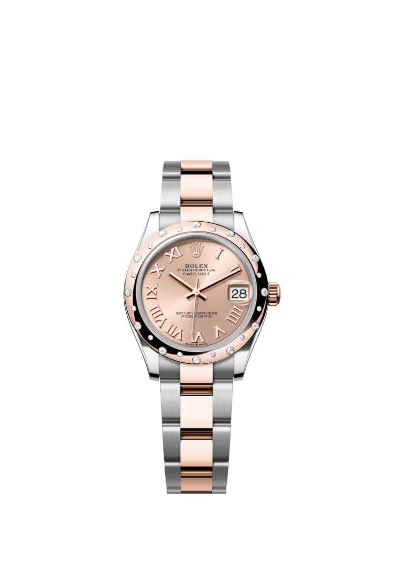 ROLEX 데이트저스트 31 278341RBR Rose Color 다이얼 오이스터스틸과 에버로즈 Gold