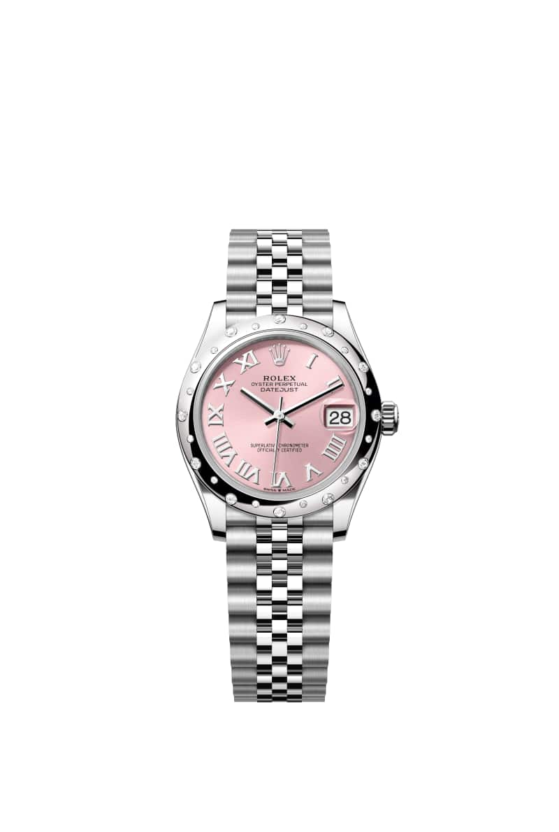 ROLEX 데이트저스트 31 278344RBR 핑크 다이얼 오이스터스틸과 White Gold
