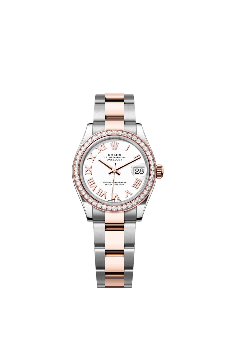 ROLEX 데이트저스트 31 278381RBR White 다이얼 오이스터스틸과 에버로즈 Gold
