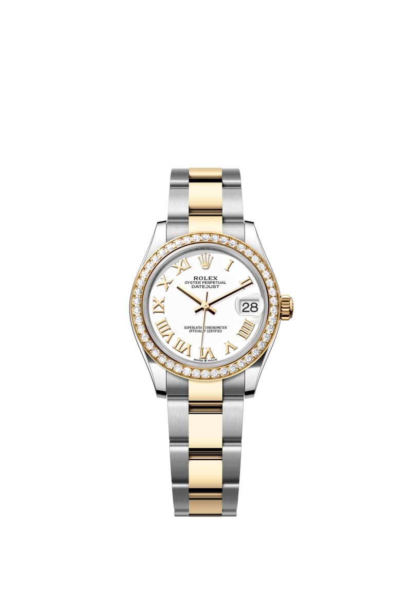 ROLEX 데이트저스트 31 278383RBR White 다이얼 오이스터스틸과 옐로우 Gold