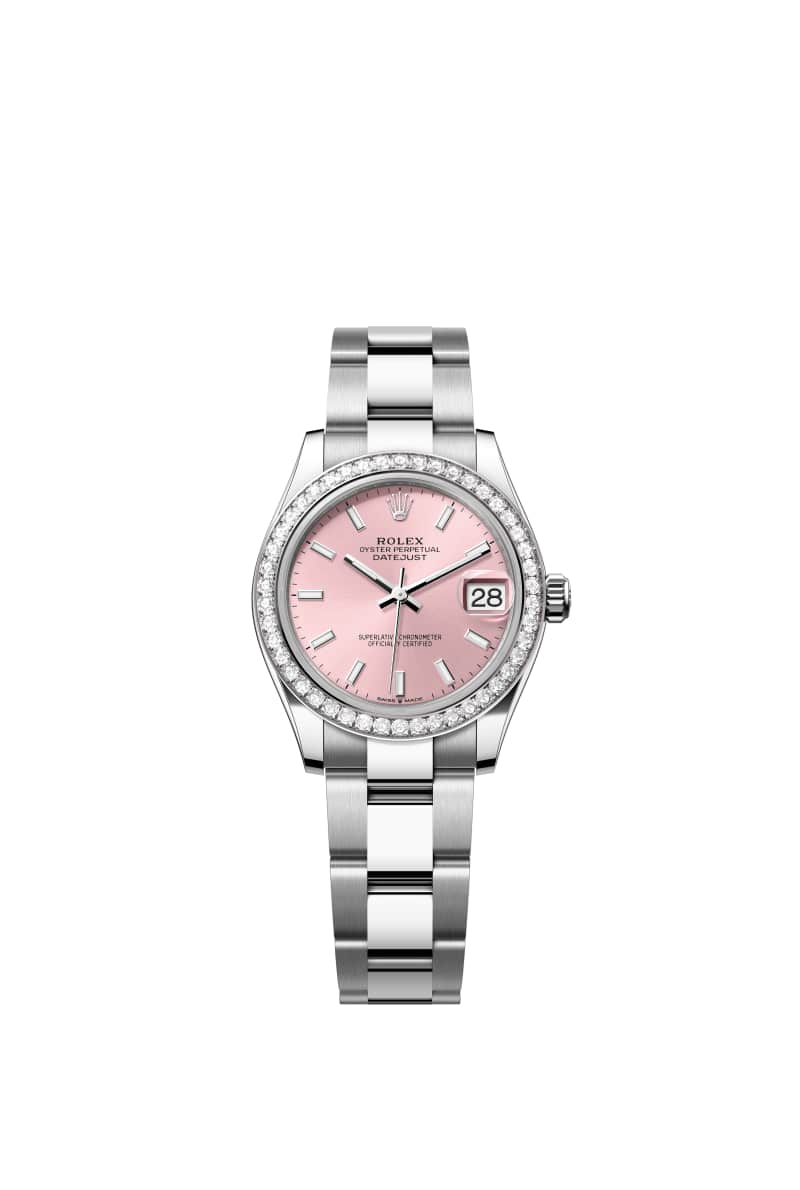 ROLEX 데이트저스트 31 278384RBR 핑크 다이얼 오이스터스틸과 White Gold