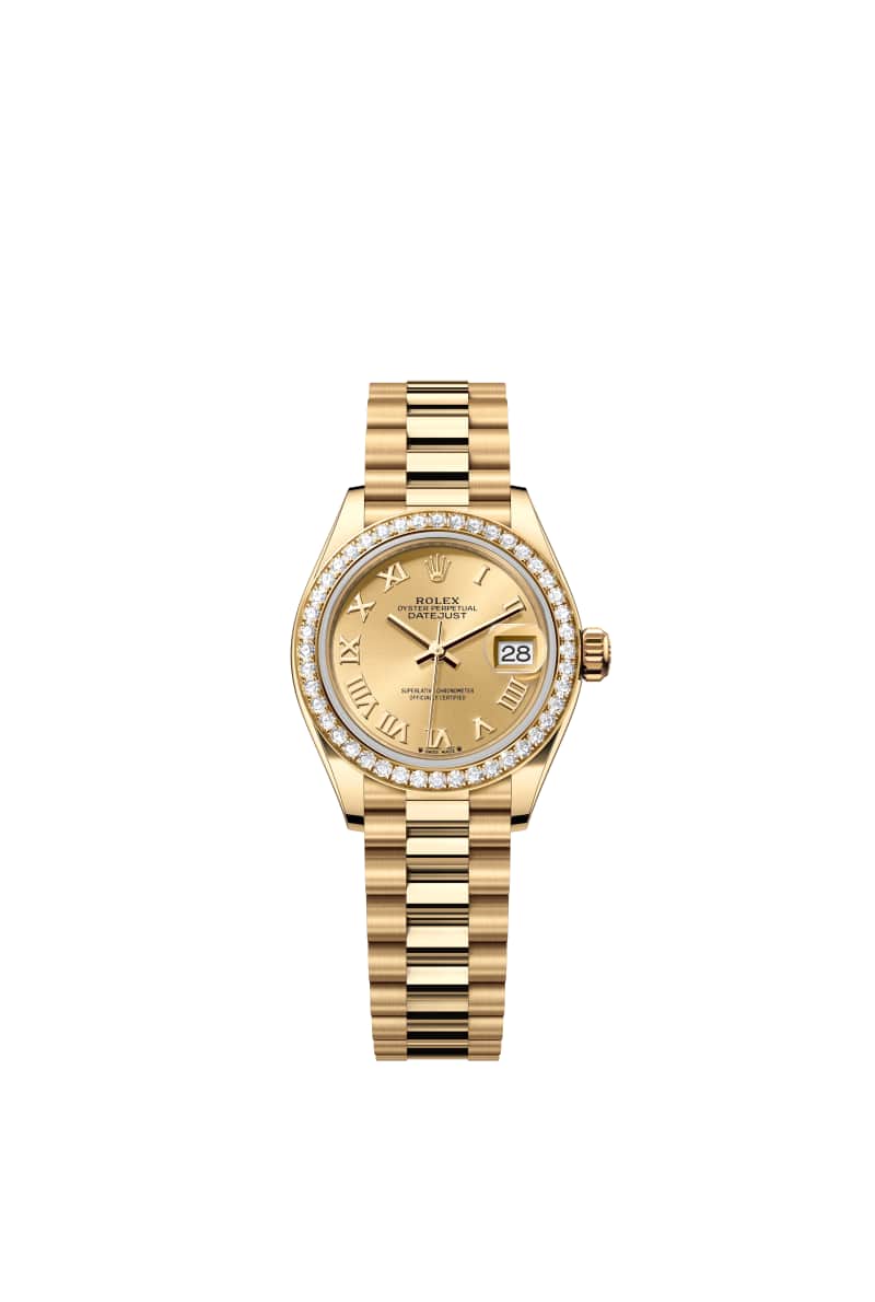 ROLEX Lady-๋ฐ์ดํธ์ ์คํธ 28 279138RBR ์ดํ์ธ Color ๋ค์ด์ผ 18์บ๋ฟ ์๋ก์ฐ Gold