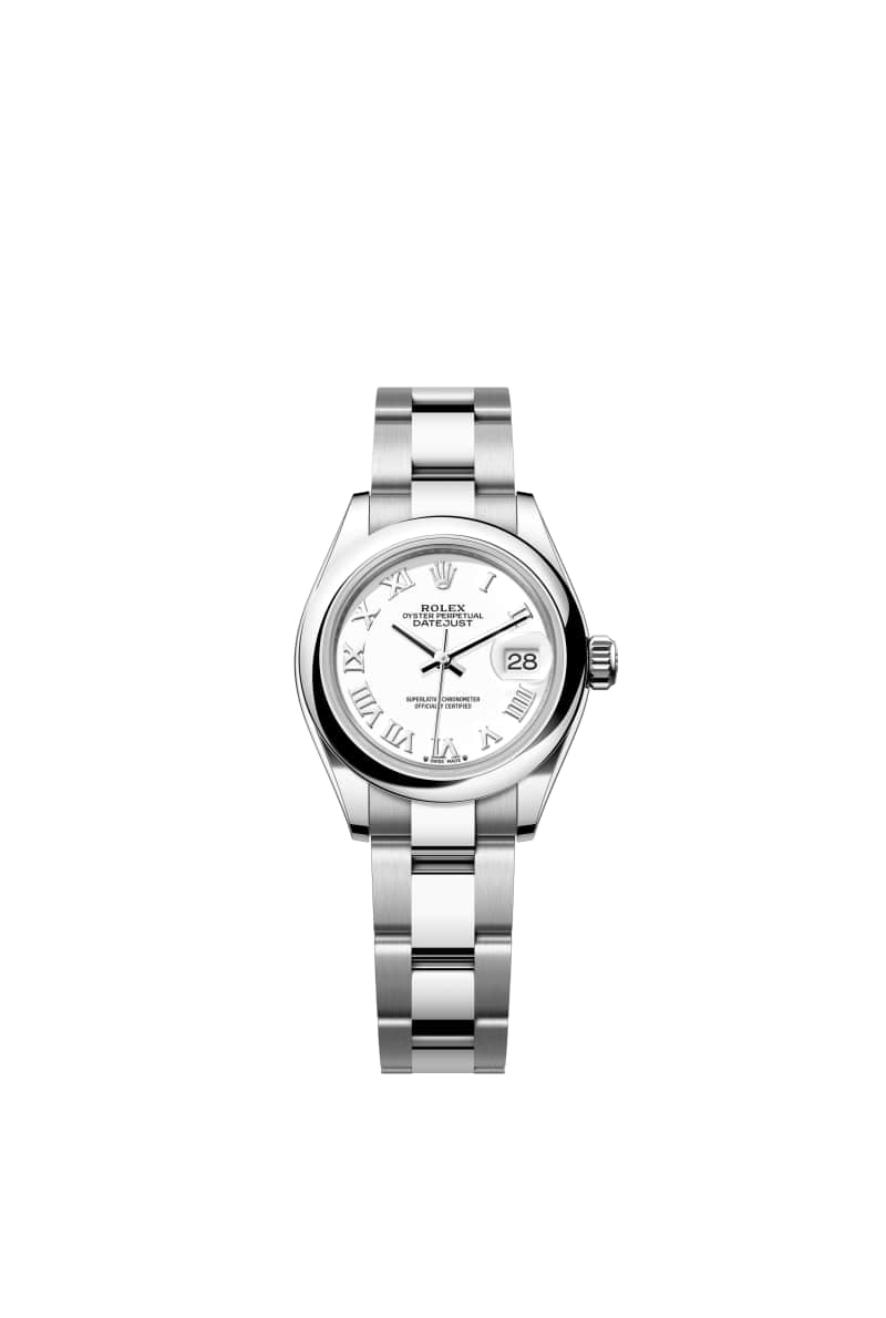 ROLEX Lady-데이트저스트 28 279160 White 다이얼 오이스터스틸