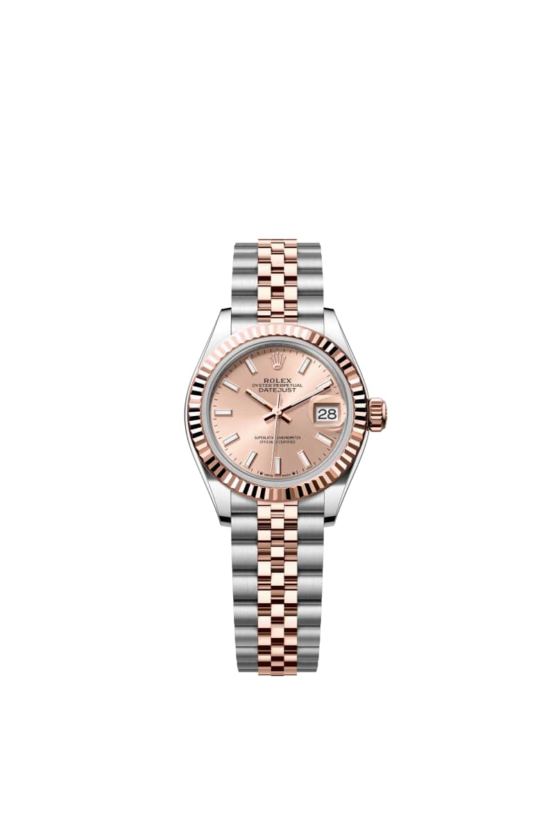 ROLEX Lady-데이트저스트 28 279171 Rose Color 다이얼 오이스터스틸과 에버로즈 Gold