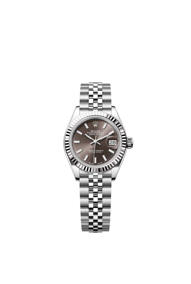 ROLEX Lady-๋ฐ์ดํธ์ ์คํธ 28 279174 ๋คํฌ ๊ทธ๋ ์ด ๋ค์ด์ผ ์ค์ด์คํฐ์คํธ๊ณผ White Gold