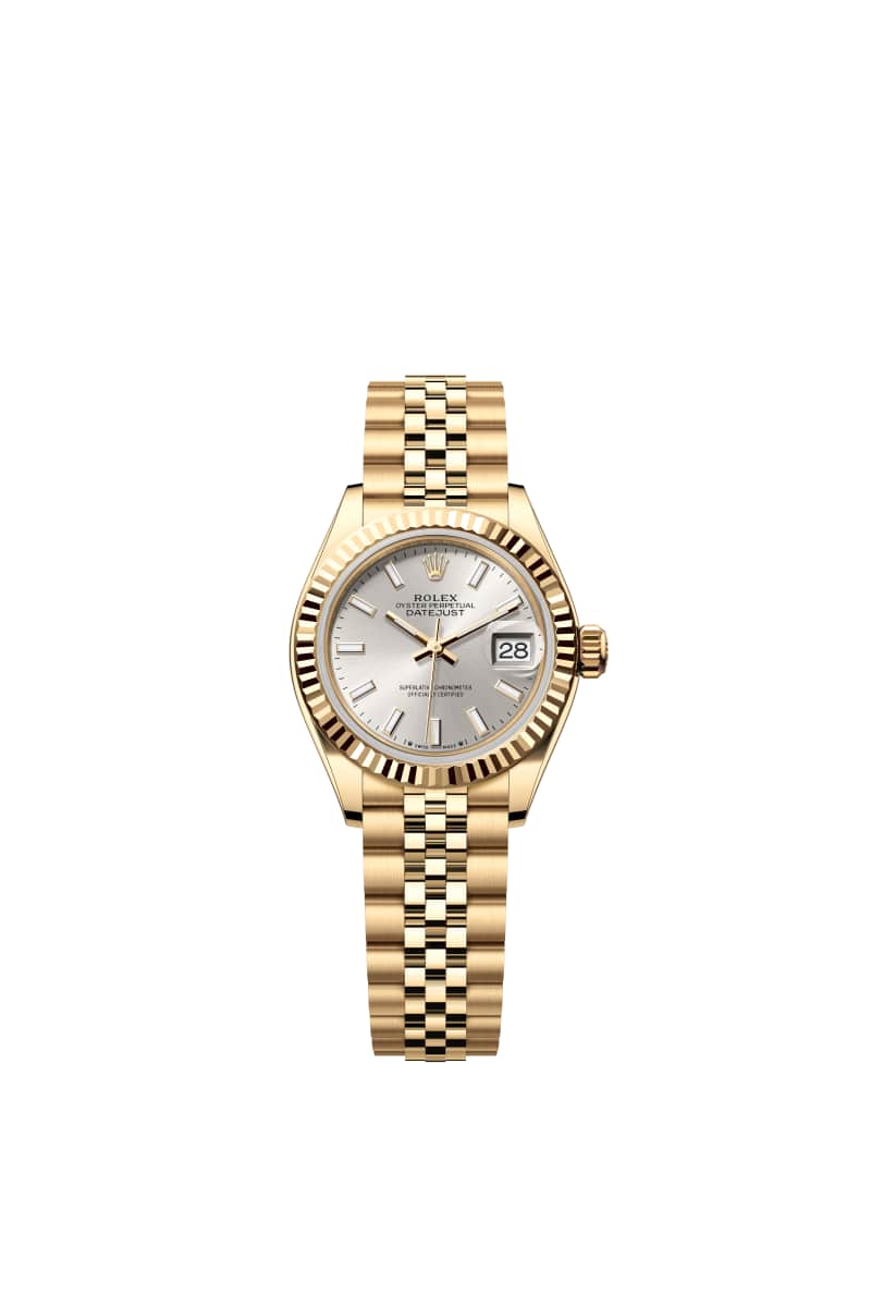 ROLEX Lady-데이트저스트 28 279178 Silver 다이얼 18캐럿 옐로우 Gold