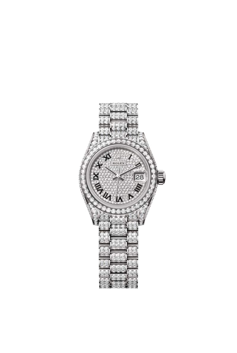 ROLEX Lady-๋ฐ์ดํธ์ ์คํธ 28 279459RBR Diamond ํ๋ฒ ๋ค์ด์ผ 18์บ๋ฟ White Gold