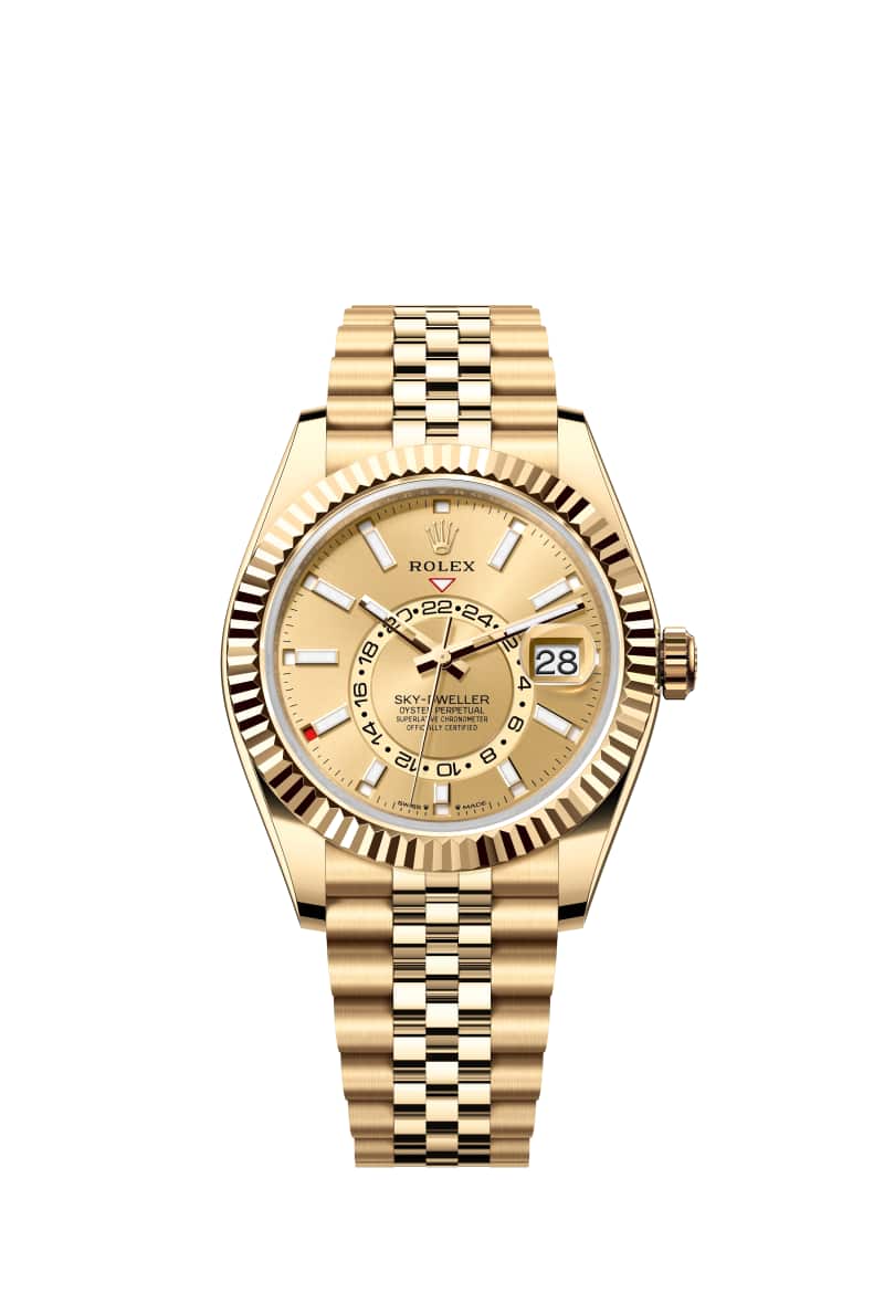 ROLEX Sky-드웰러 42 336938 샴페인 Color 다이얼 18캐럿 옐로우 Gold