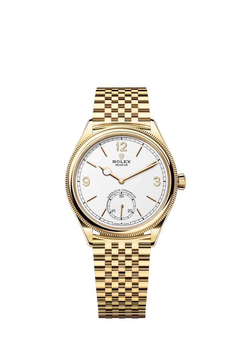 ROLEX 1908 39 52508 인텐스 White 다이얼 18캐럿 옐로우 Gold