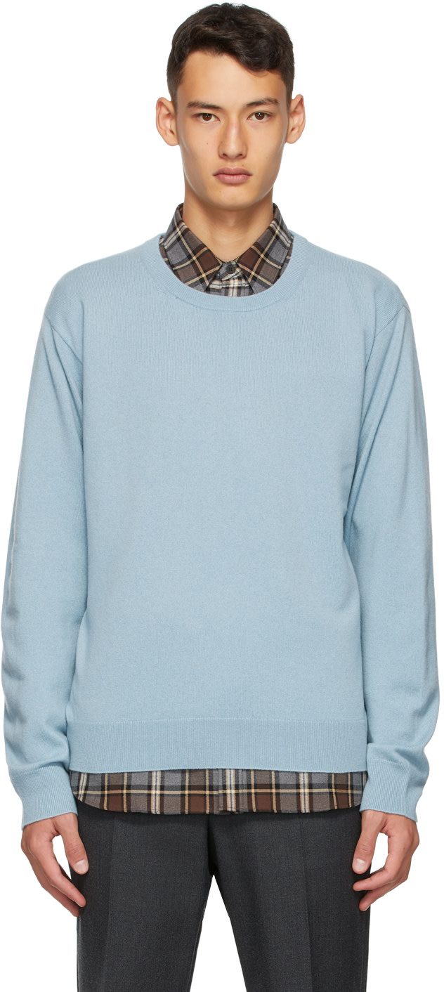 Blue Cashmere Sweater 202358M201013