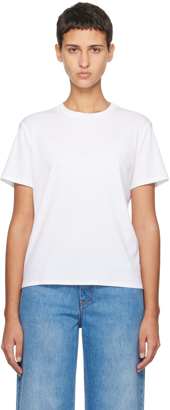 The Row White Wesler T-Shirt 241359F110002