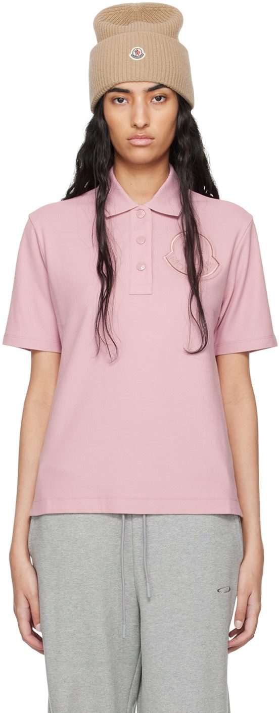 Pink Embroidered Polo 242111F108004