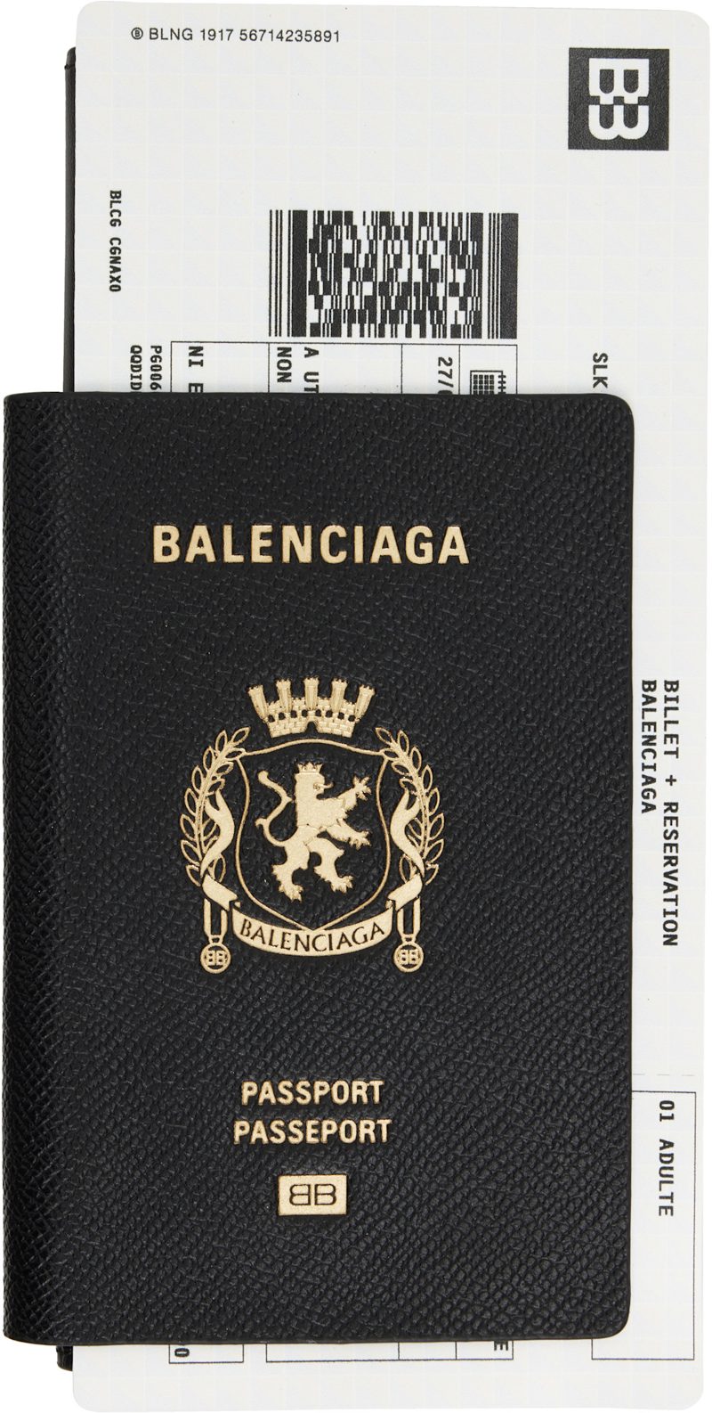 Black Passport Long 1 Ticket Wallet 251342M164014