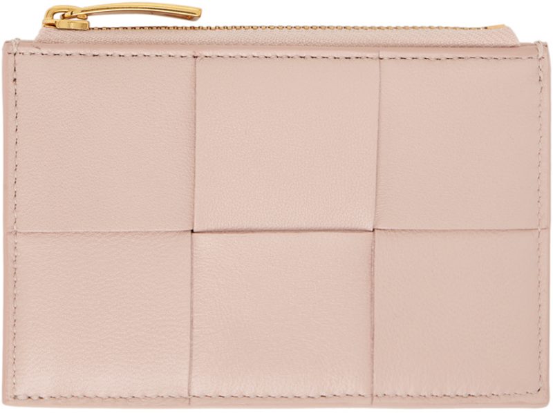 Pink Zipped Card Holder 241798F037006