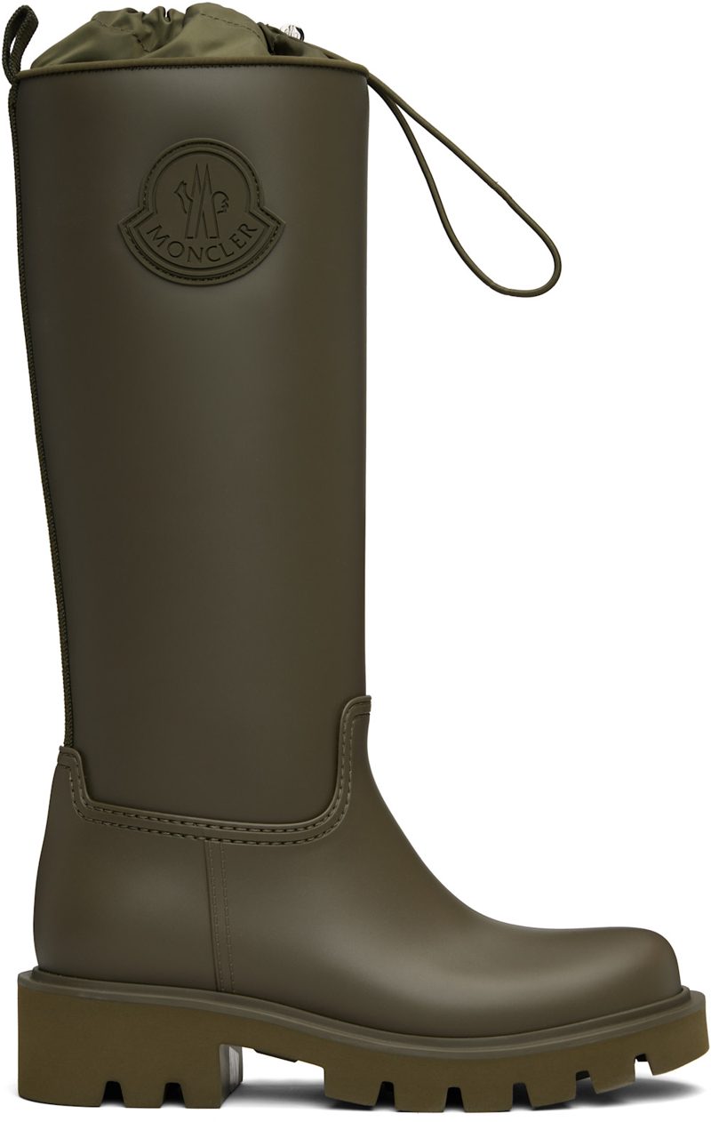 Khaki Kickstream High Rain Tall Boots 252111F115003