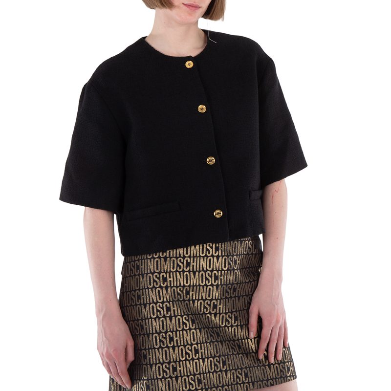 Moschino Short-Sleeve Cropped Jacket