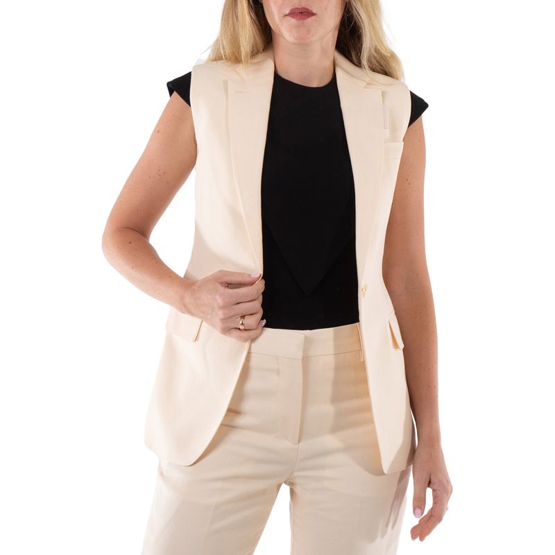 Ladies Buttermilk Beige Aurelie Tailored Vest