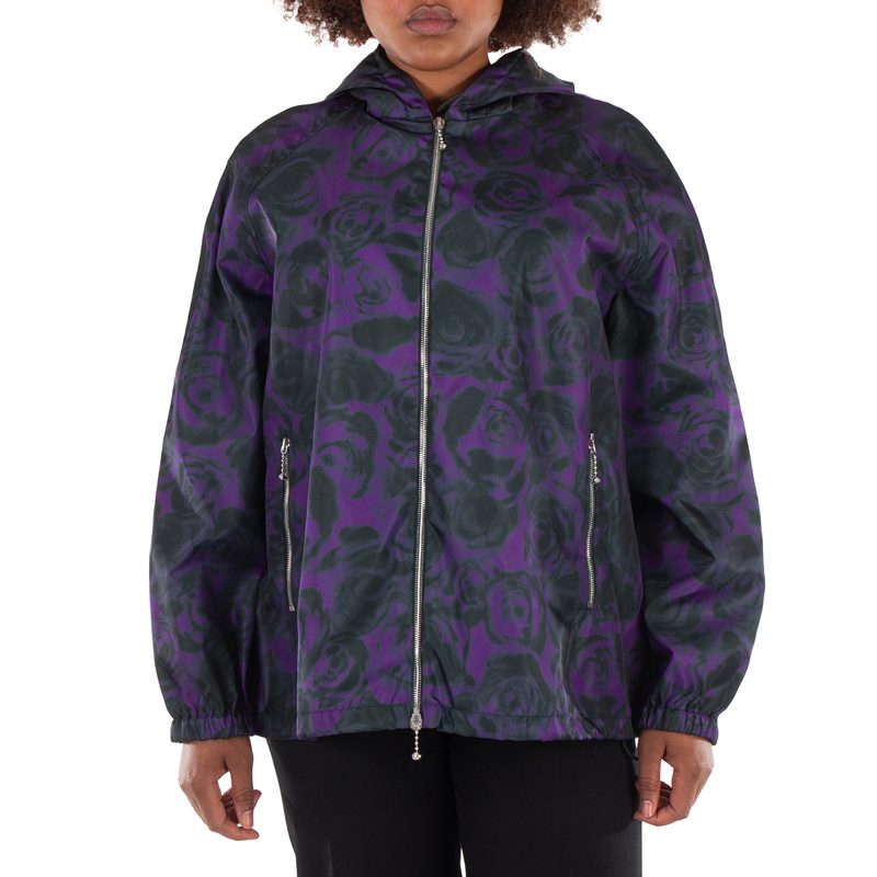 Rose Print Nylon Jacket