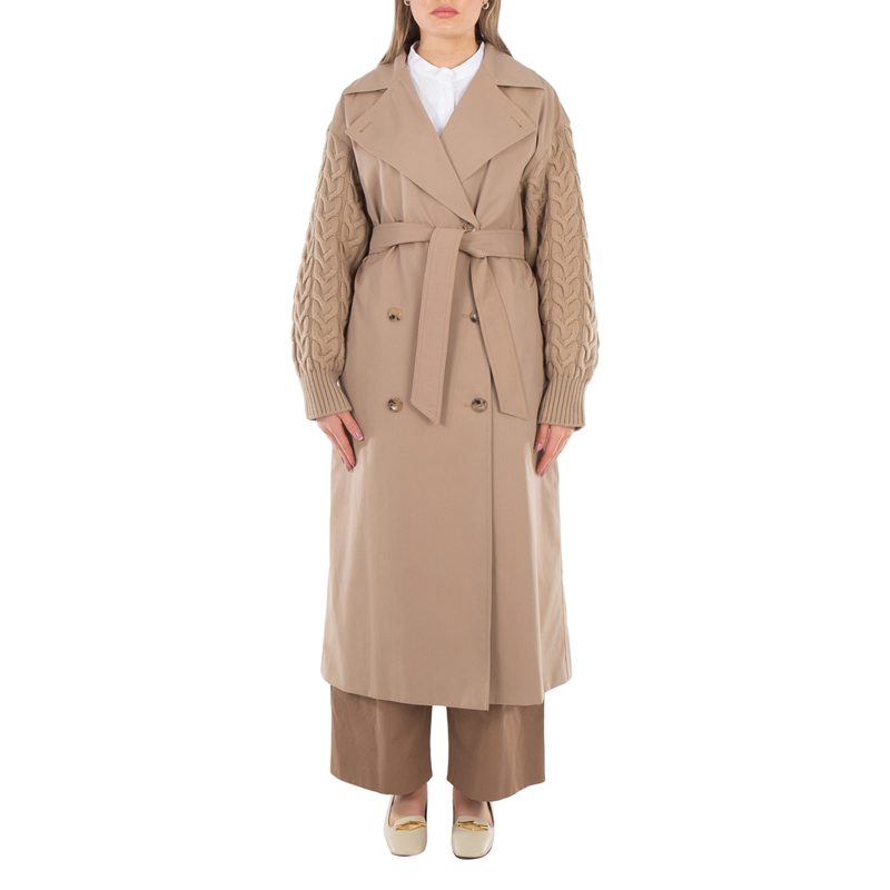Cicladi Water-Repellent Gabardine Trench Coat