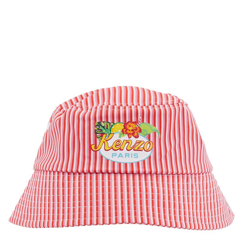 Girls Striped Pattern Bucket Hat