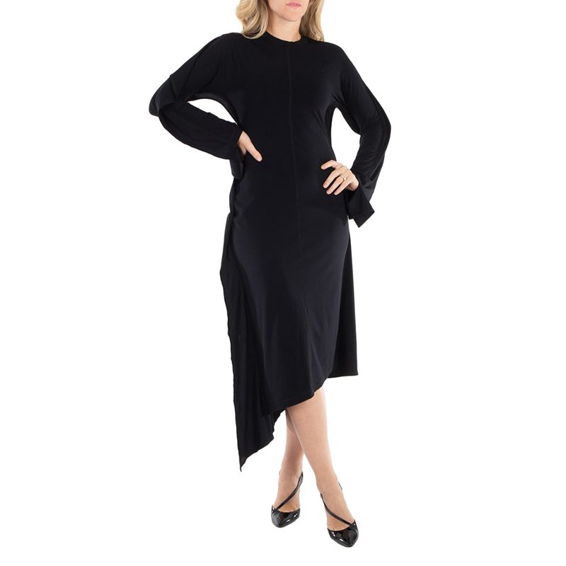 Long Sleeve Layered Asymetrical Dress