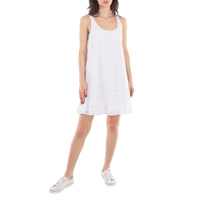 Broderie-Anglaise Flared Dress