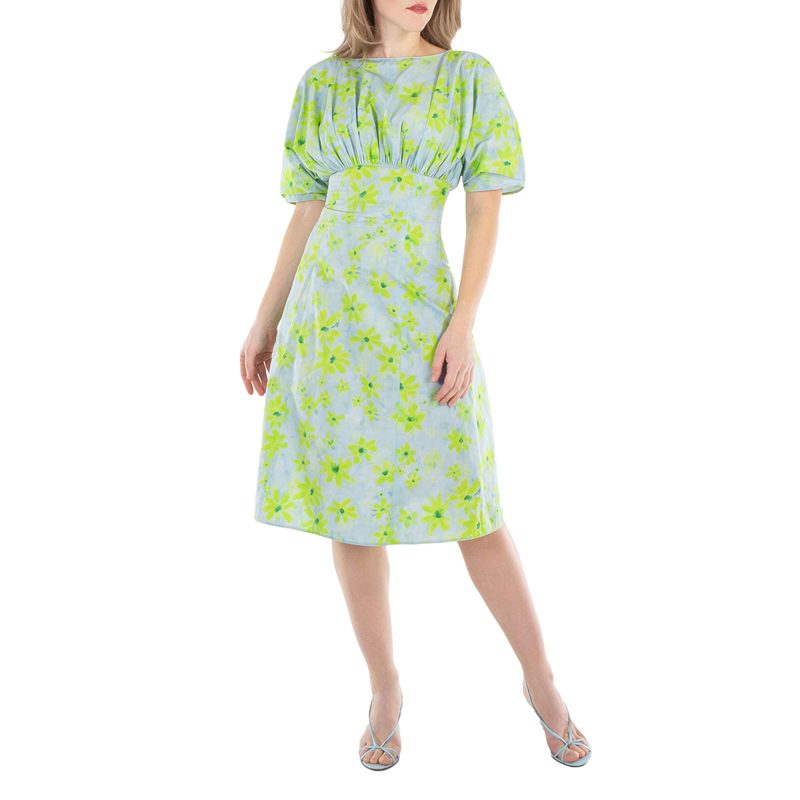 Marni Gathered Poplin Midi Dress