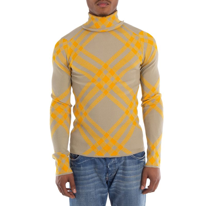Checked Wool-Blend Jumper_Hunter Ip Check