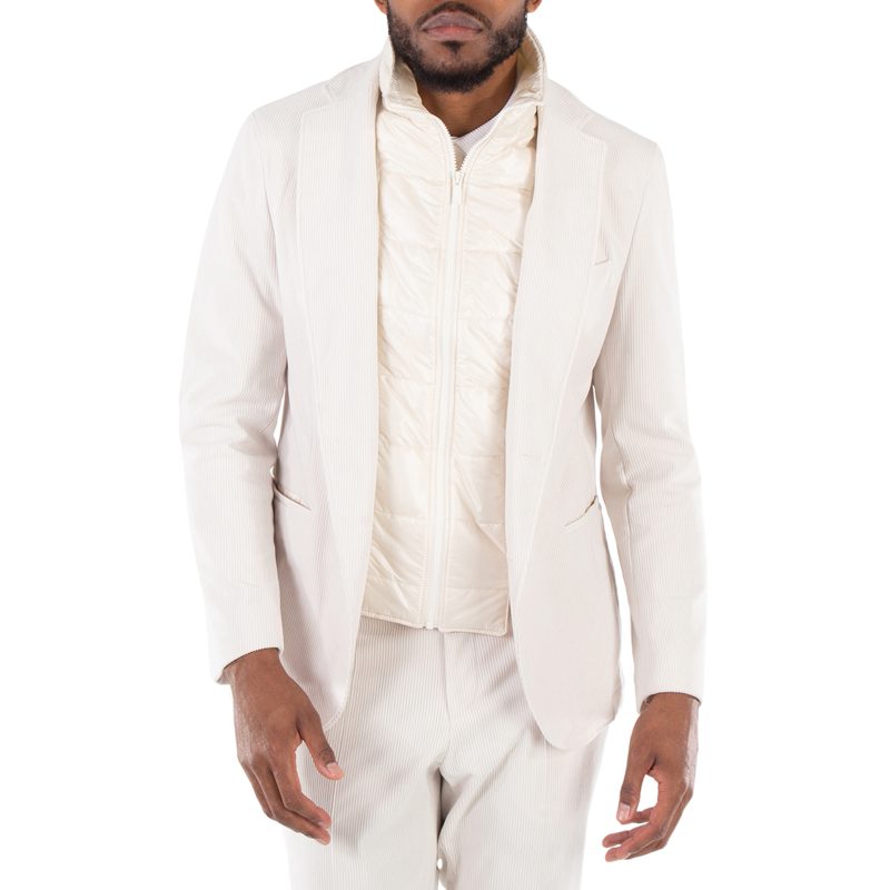Hugo [보스] Notched Lapels Corduroy Blazer_Open White