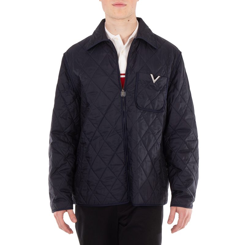Garavani Metallic V Quilted Shirt Jacket