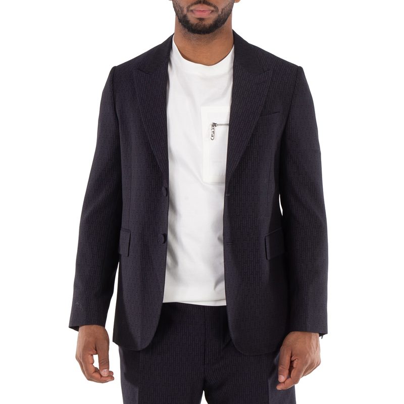 Ff Motif Long Sleeve Wool Jacket