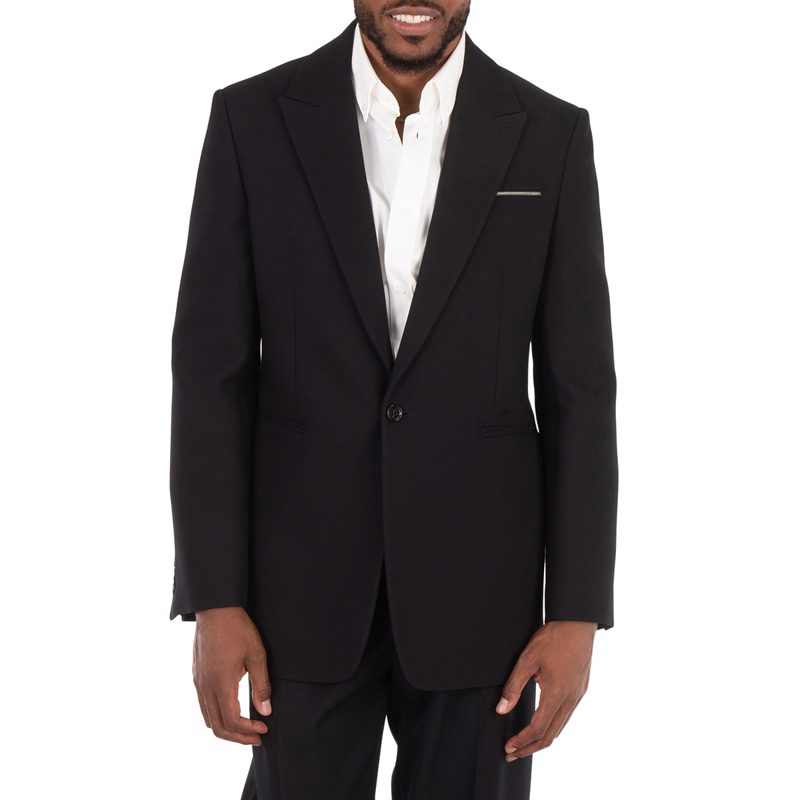 Single-Breasted Wool Tailored Jacket