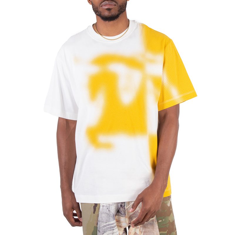 Ekd Two-Tone Crew Neck Cotton T-Shirt