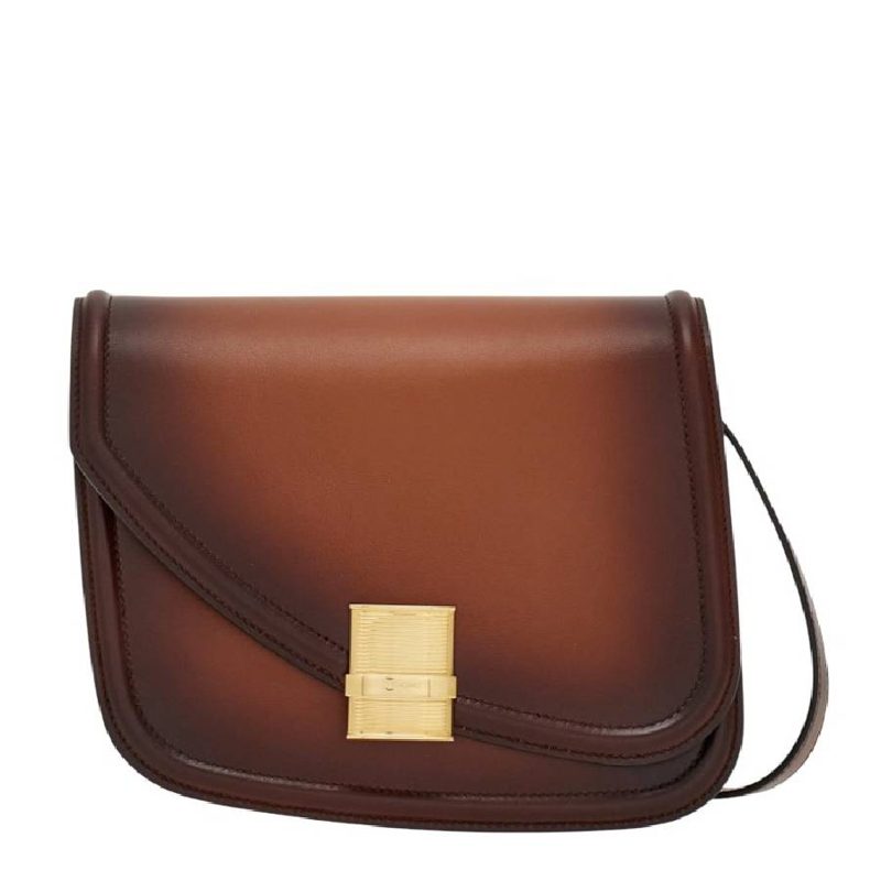 Engraved Logo Crossbody Bag_Brown