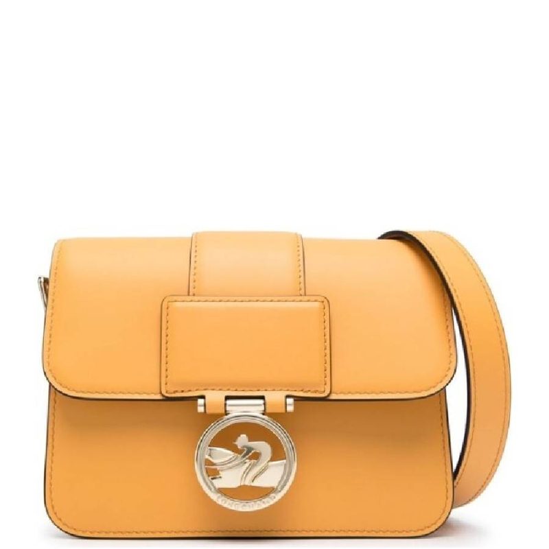 Longchamp Box-Trot Logo Plaque Crossbody Bag_Yellow