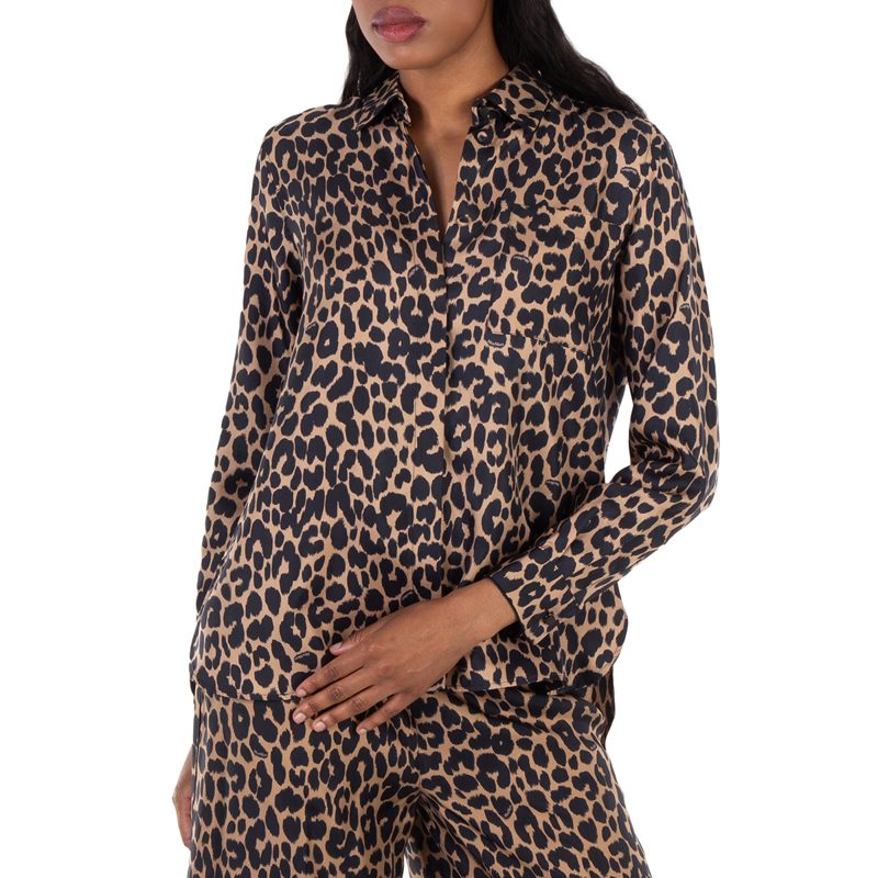 Leopard Print Silk Shirt