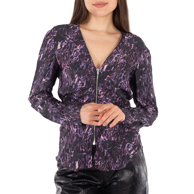 Marjorie Blouse In Dark Plum