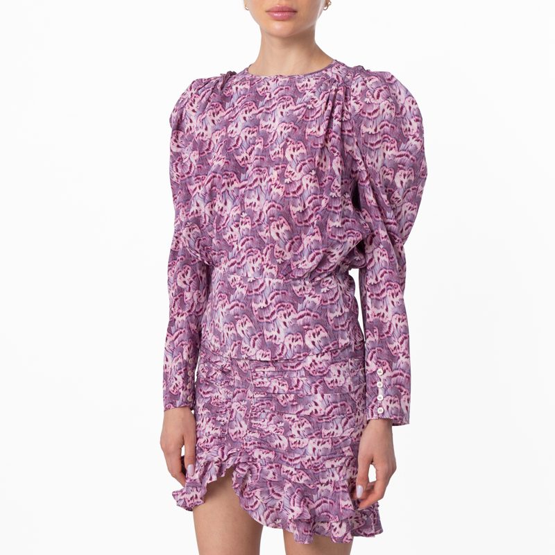 Ladies Pink Zarga Chiffon Fabric Blouse