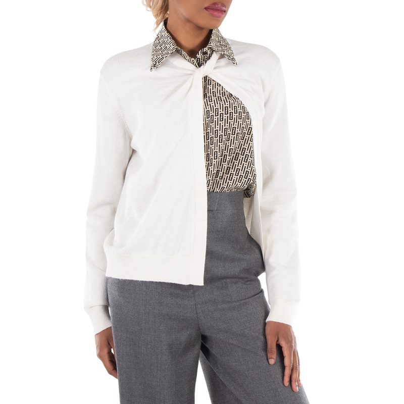 Asymmetrical Cut Wool Cardigan