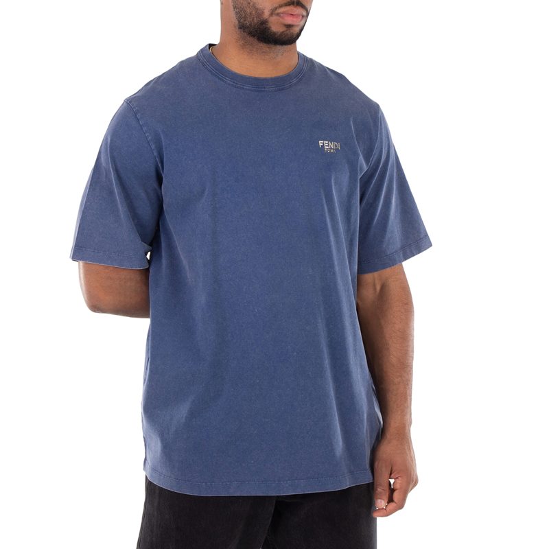 Logo-Print Crew Neck Cotton T-Shirt_Oceano
