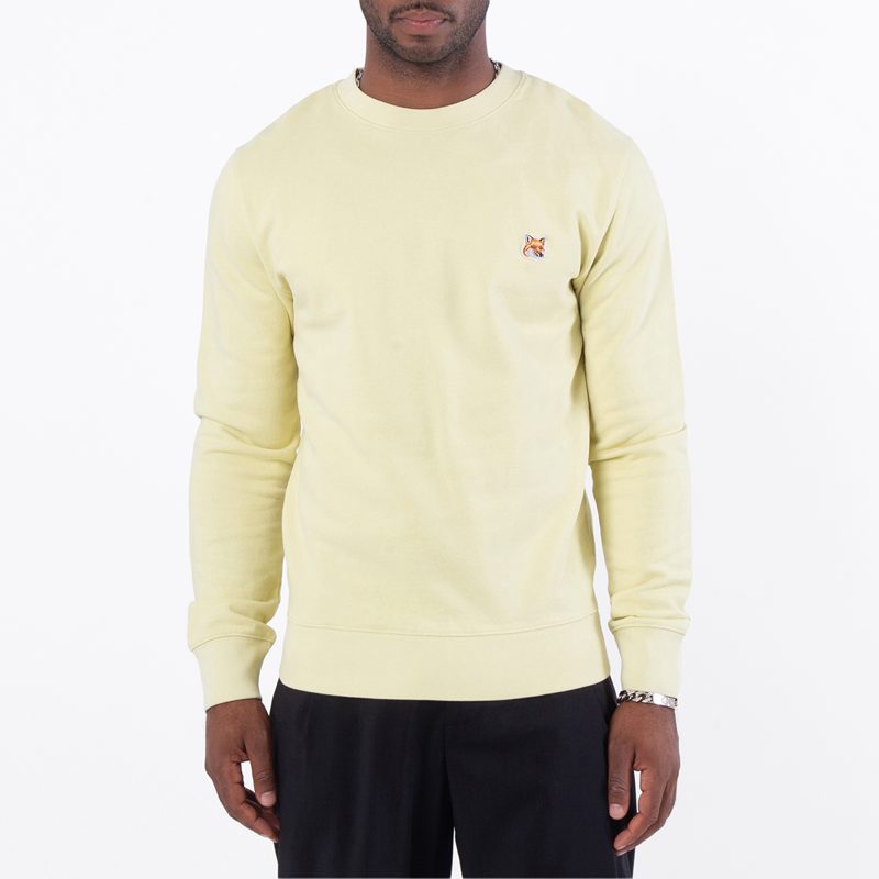 Maison Kitsune Fox Head Patch Sweatshirt_Yellow