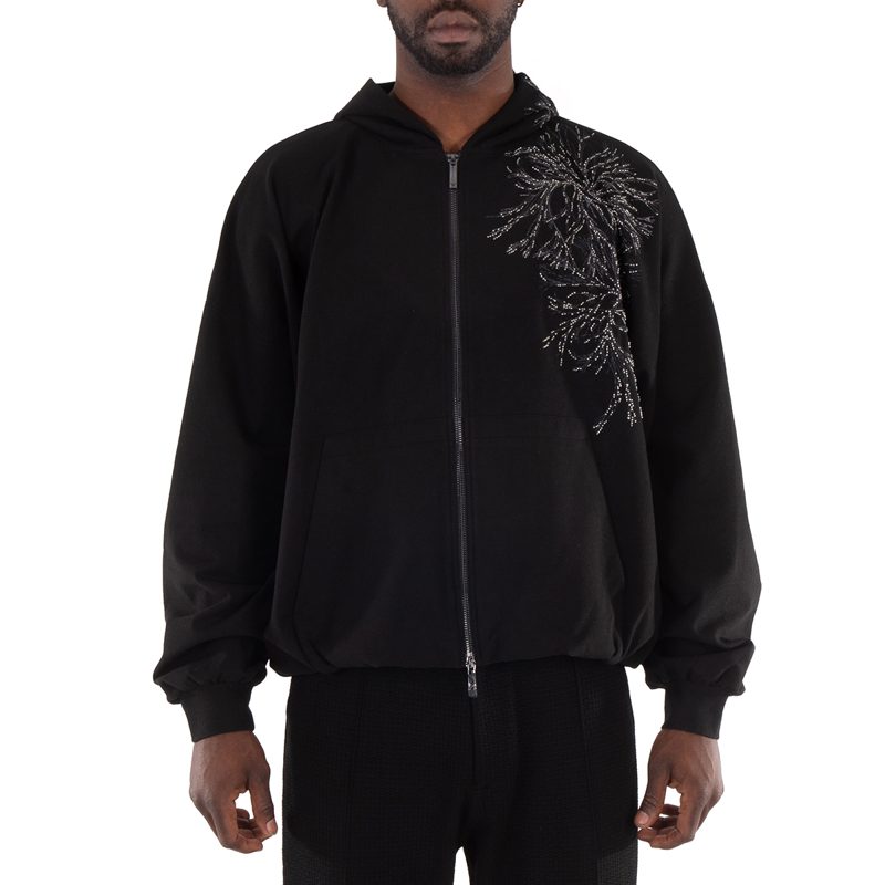 Emporio Armani Embellished Zip-Up Jacket