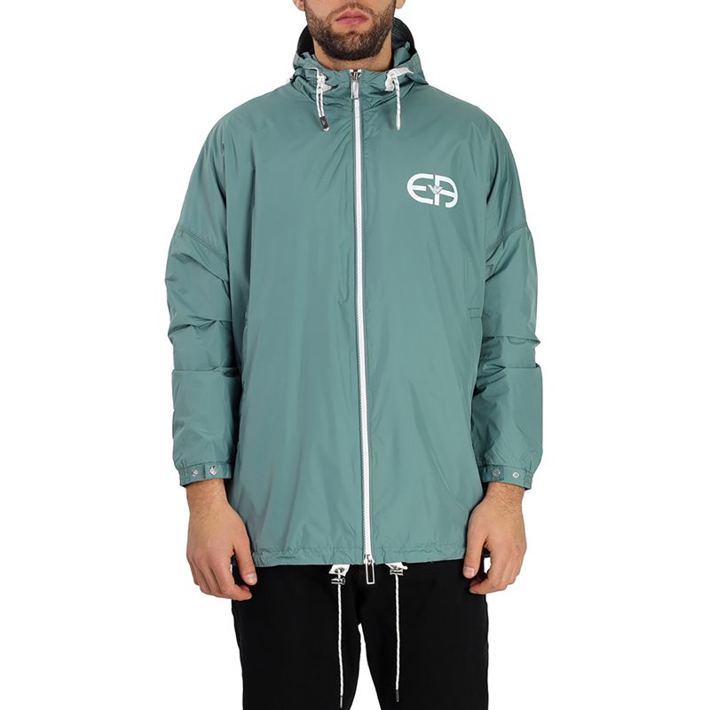 Emporio Armani Mens Logo Print Hooded Blouson Jacket