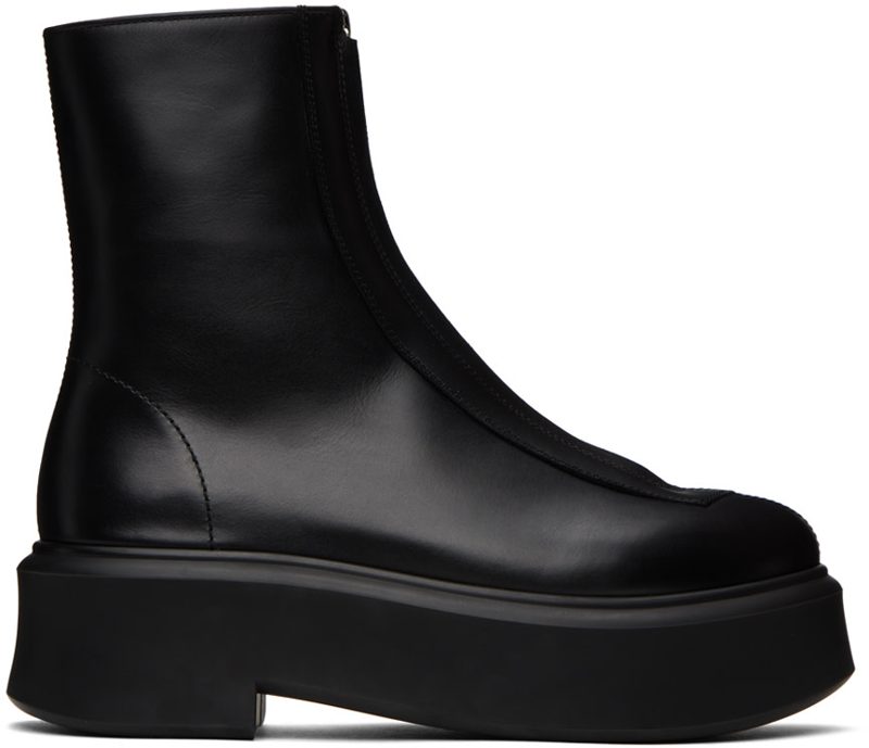 The Row Black Zipped I Boots 232359F113000