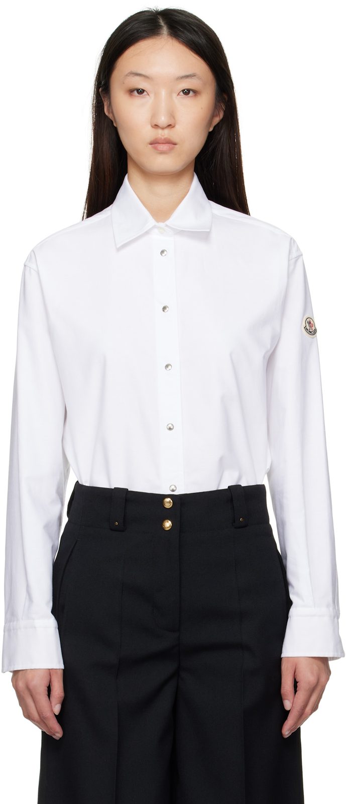 White Canvas Shirt 252111F109012