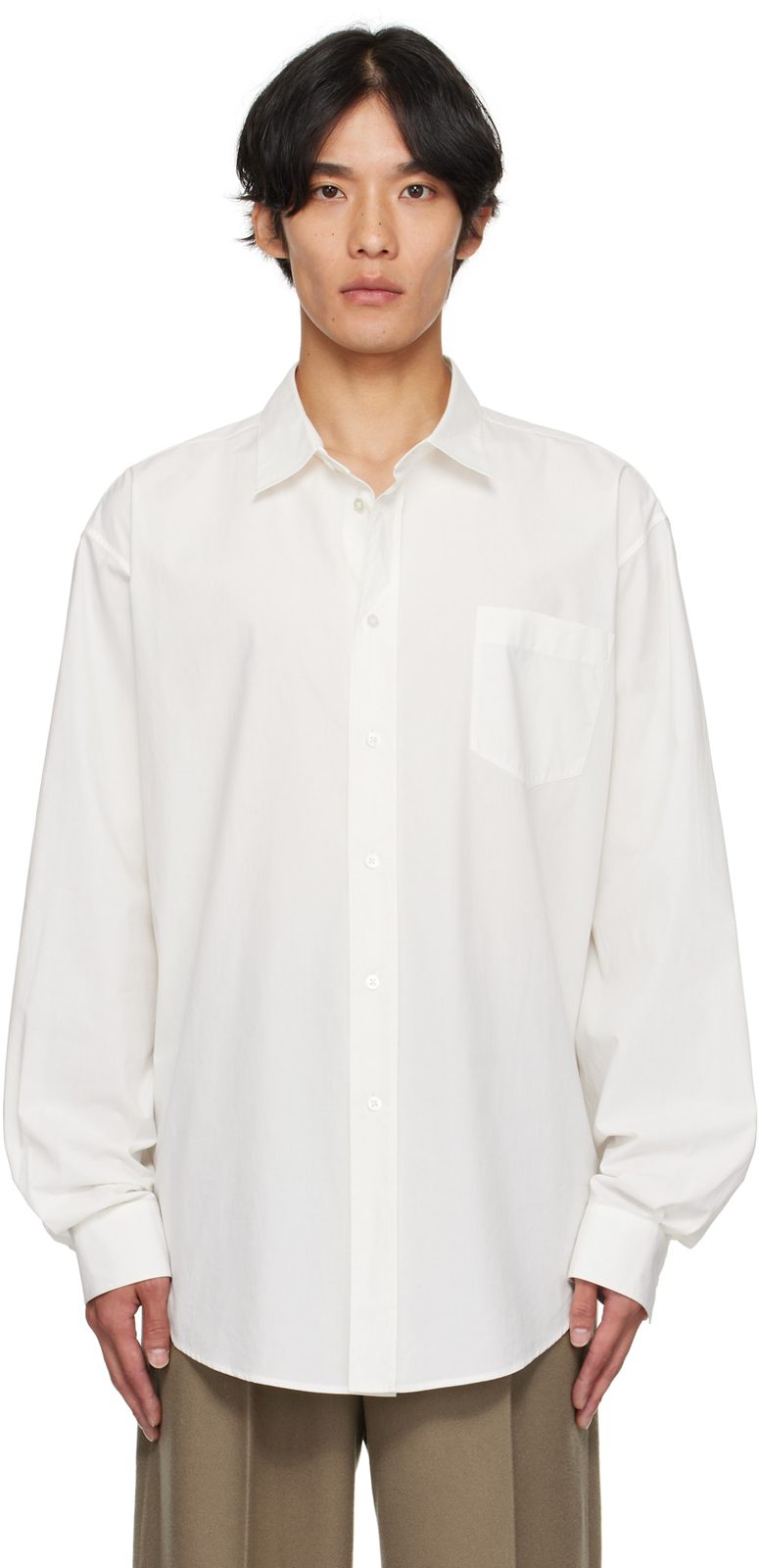 The Row White Thane Shirt 252359M192019